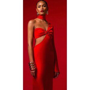 Khanum’s K’dore Dress in Red Size S Retails $428